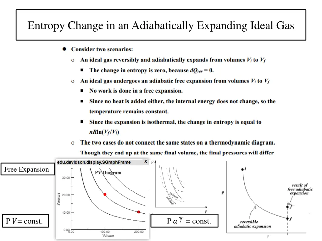 entropy change in an adiabatically expanding