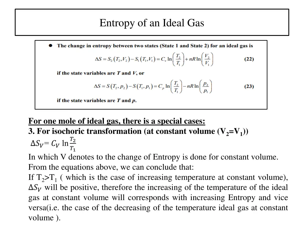 entropy of an ideal gas 3