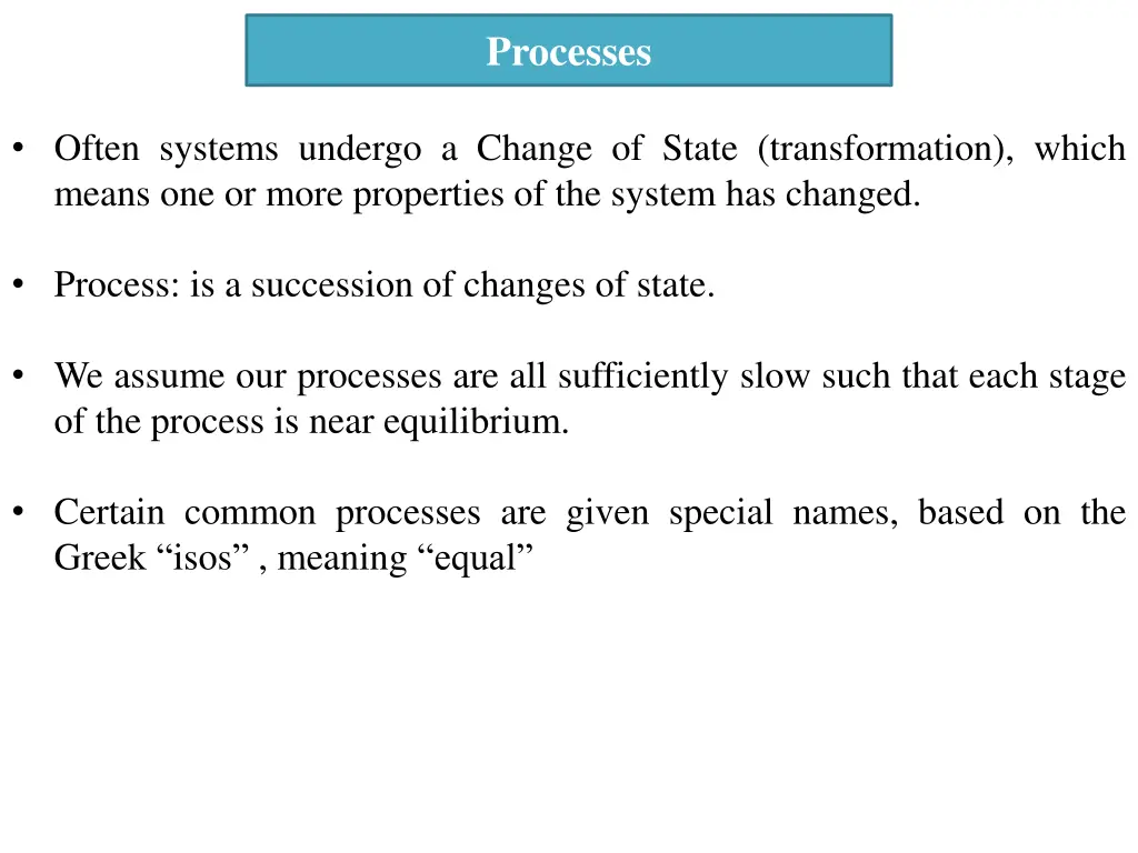 processes