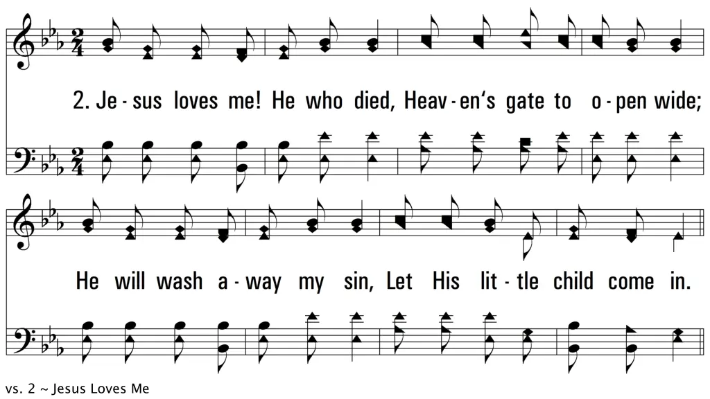 vs 2 jesus loves me