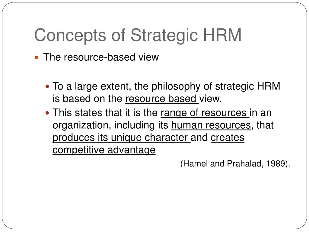 concepts of strategic hrm 1