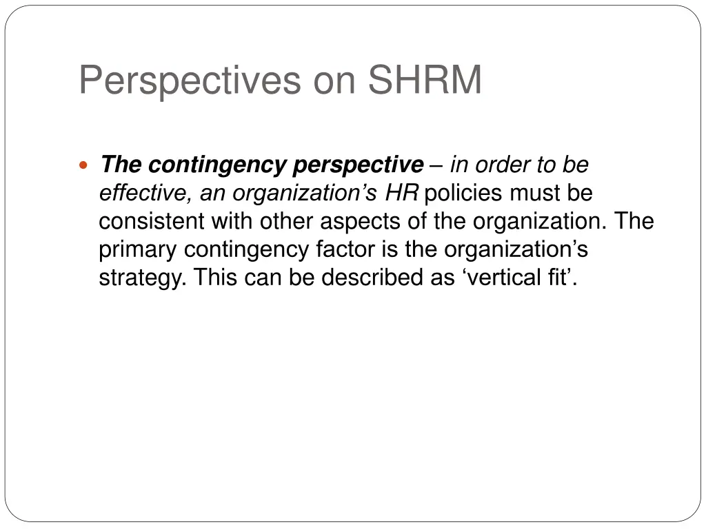 perspectives on shrm 2