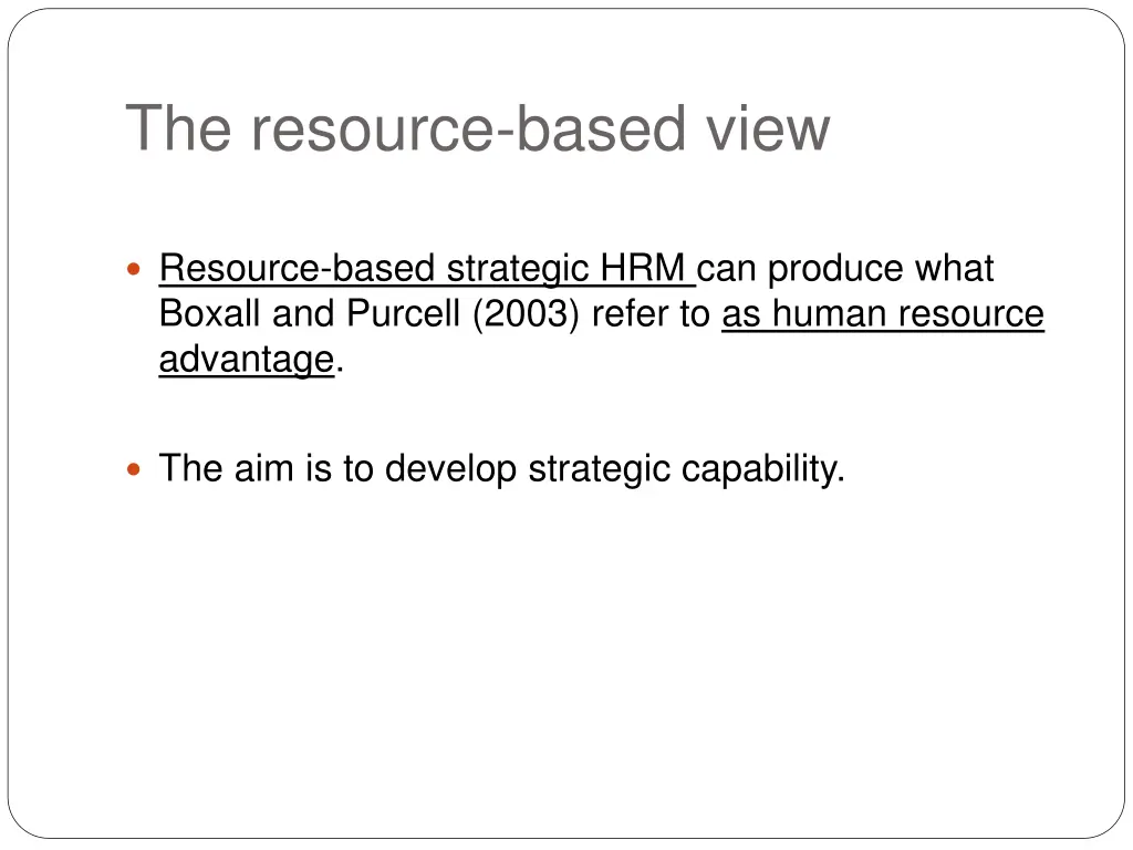 the resource based view 1