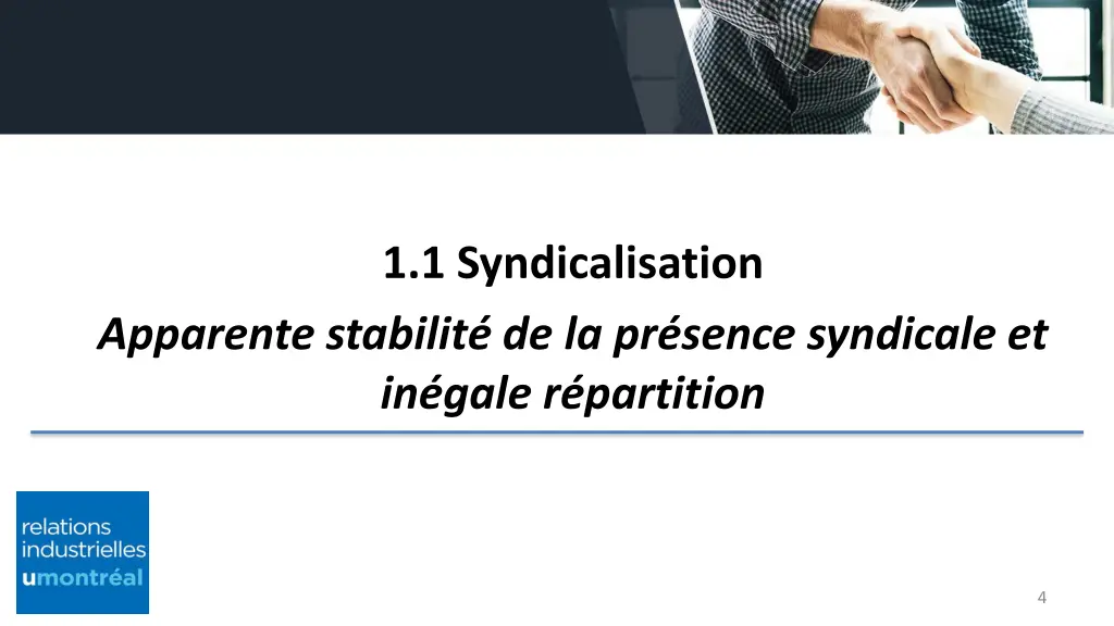 1 1 syndicalisation