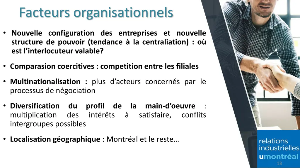 facteurs organisationnels
