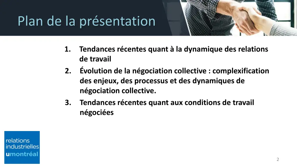 plan de la pr sentation
