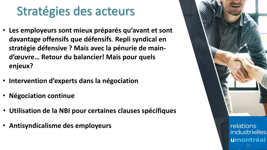 strat gies des acteurs