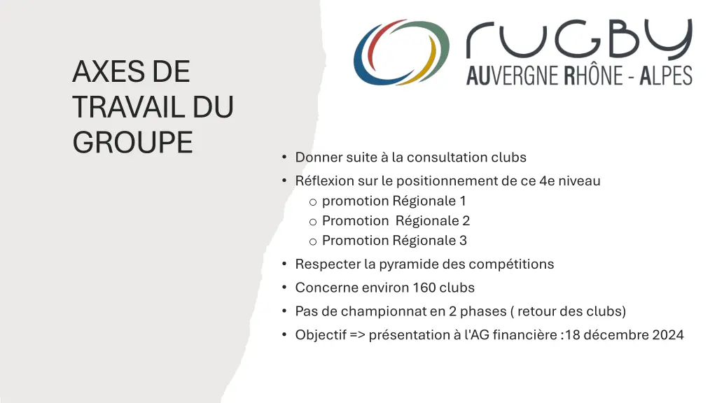 axes de travail du groupe