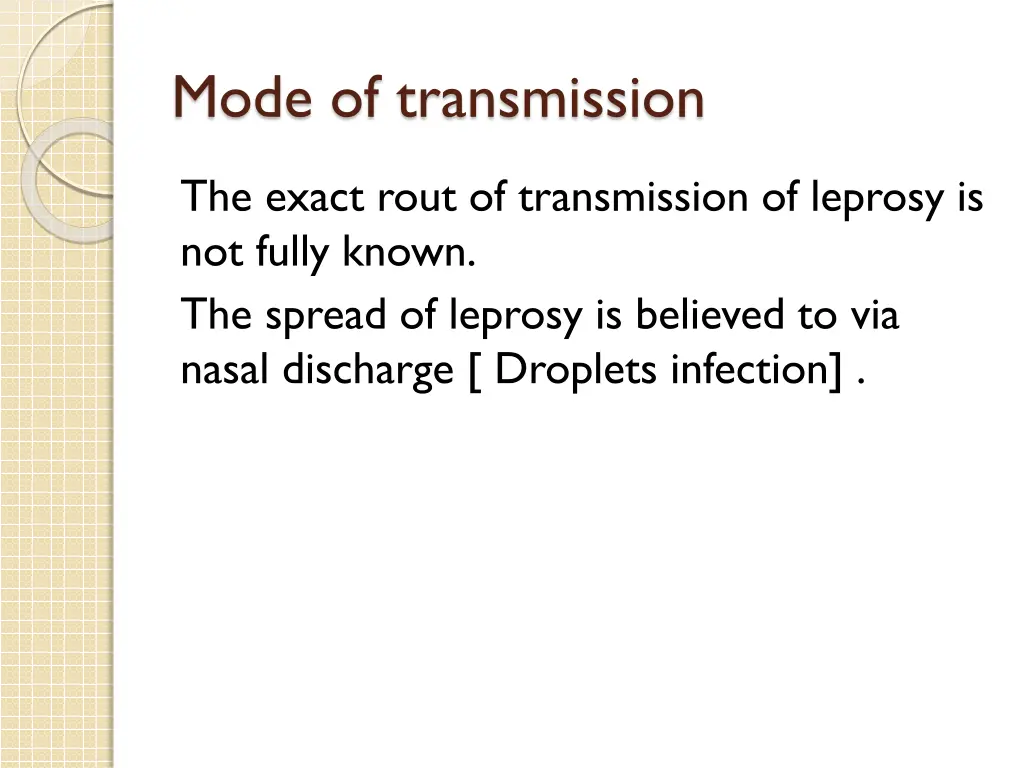 mode of transmission