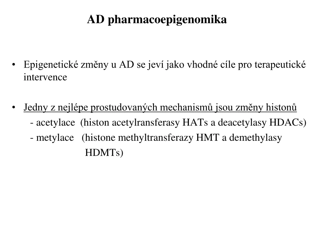 ad pharmacoepigenomika
