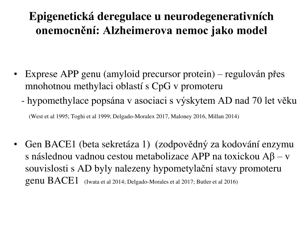 epigenetick deregulace u neurodegenerativn 1