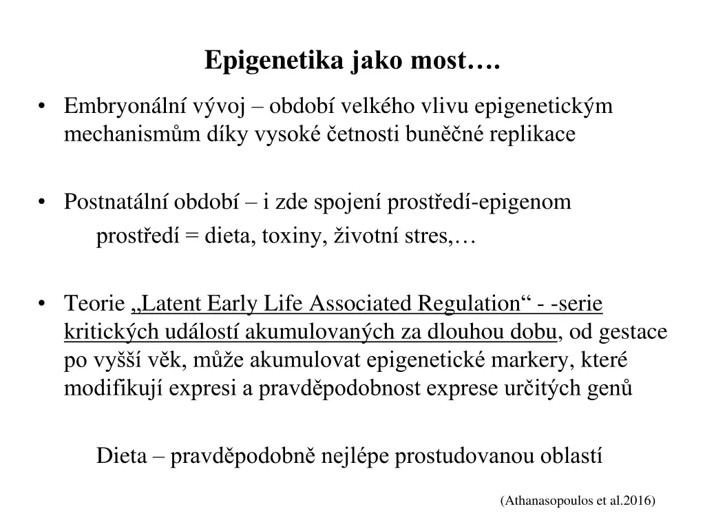 epigenetika jako most