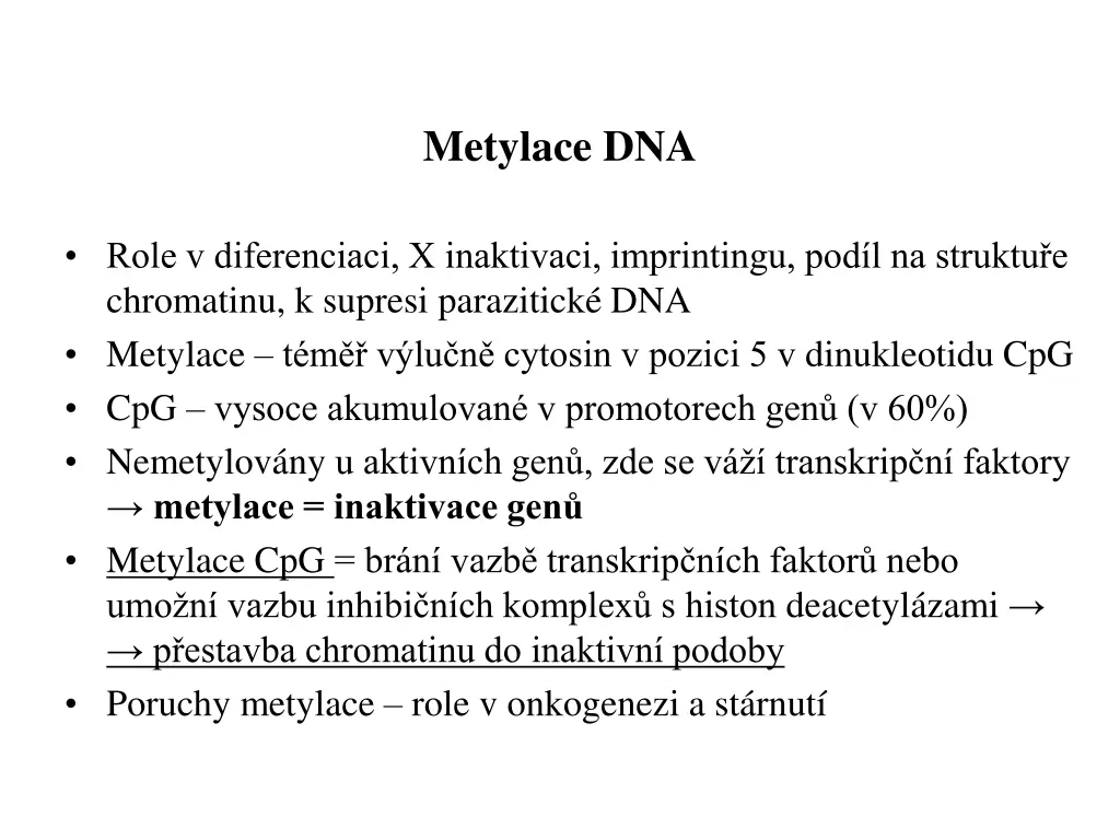 metylace dna