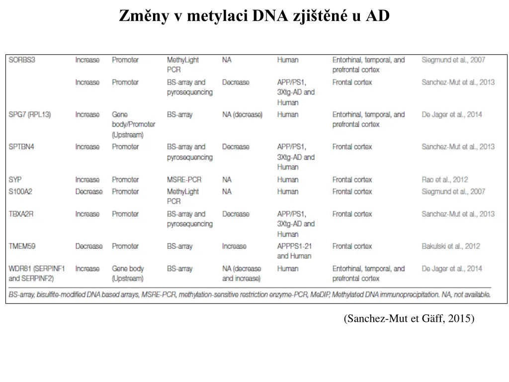 zm ny v metylaci dna zji t n u ad 1