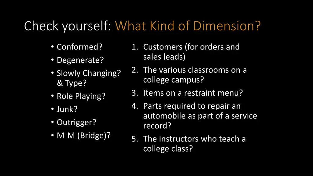 check yourself what kind of dimension