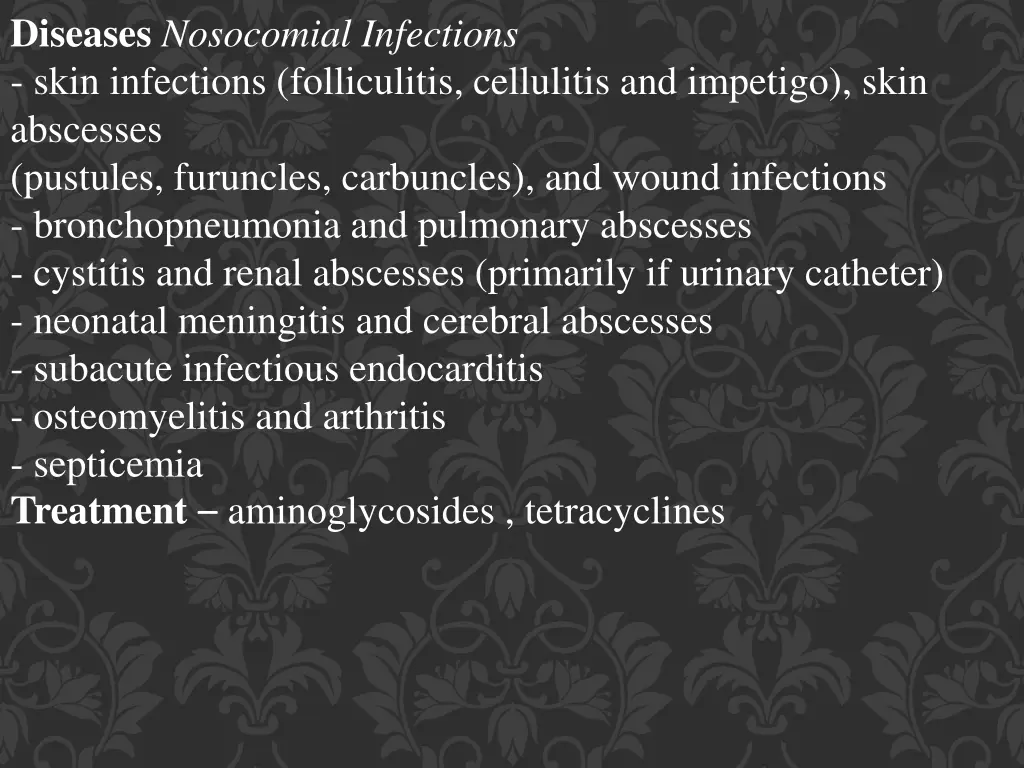diseases nosocomial infections skin infections