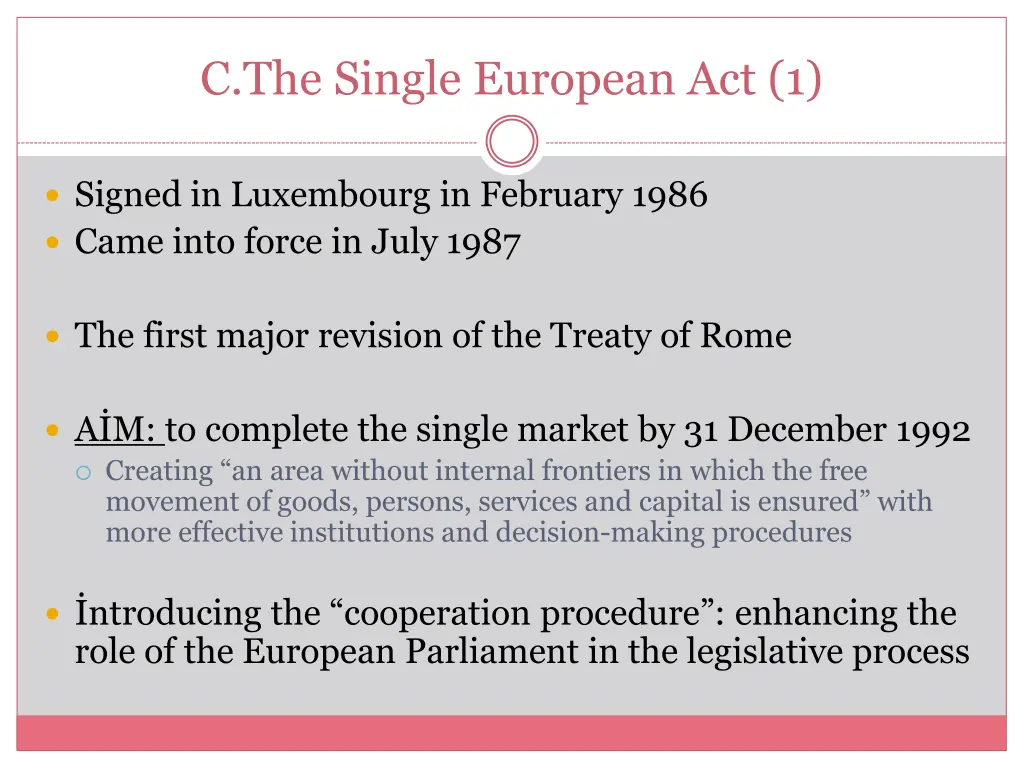 c the single european act 1