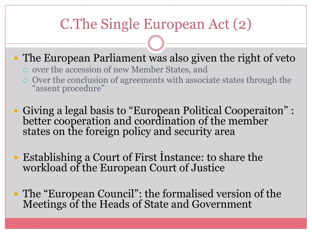 c the single european act 2