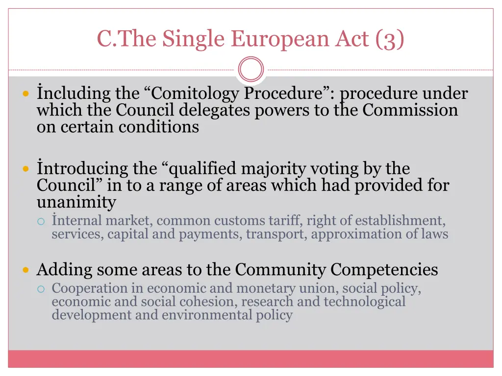 c the single european act 3