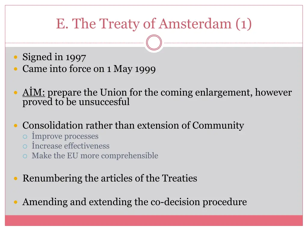 e the treaty of amsterdam 1