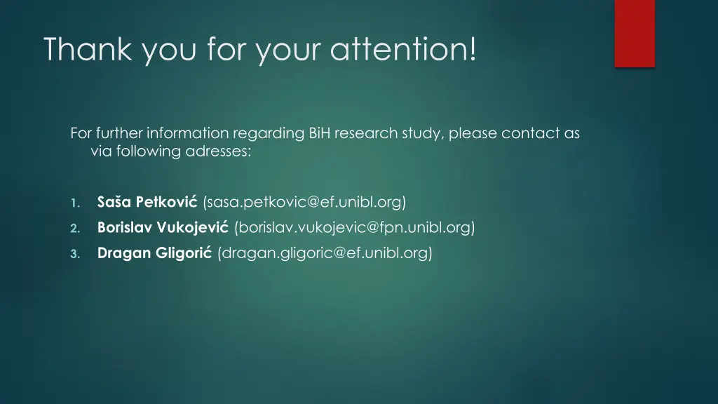 thank you for your attention