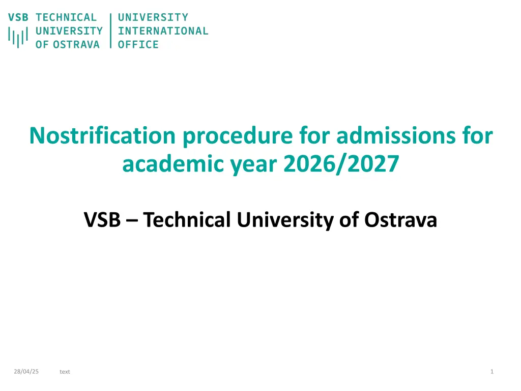 nostrification procedure for admissions