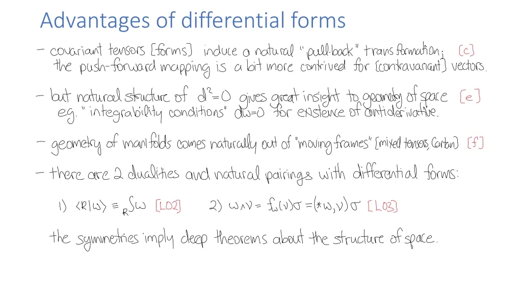 advantages of differential forms