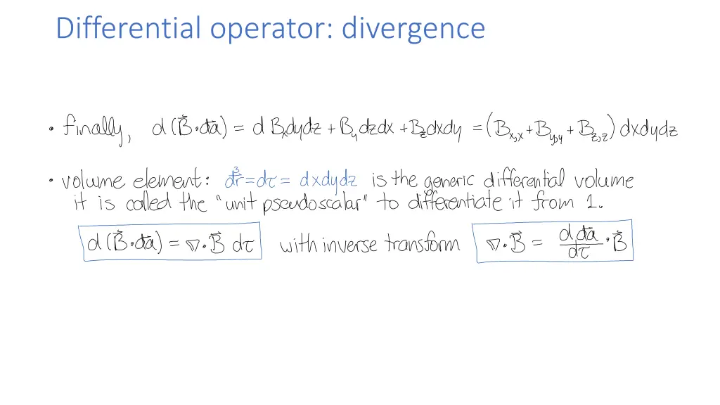differential operator divergence