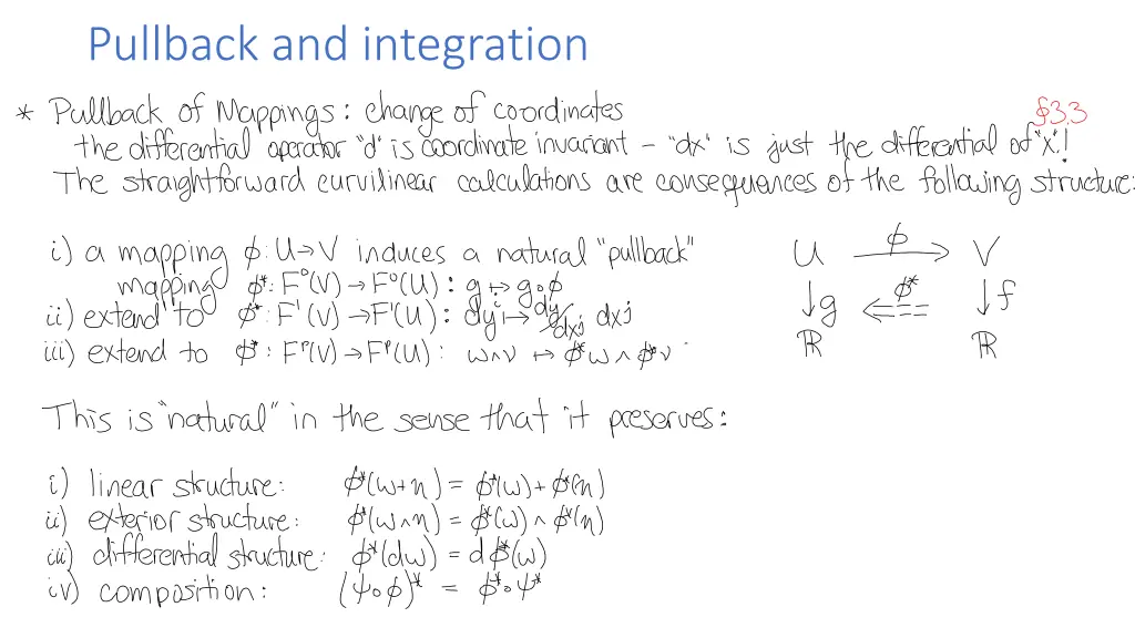 pullback and integration