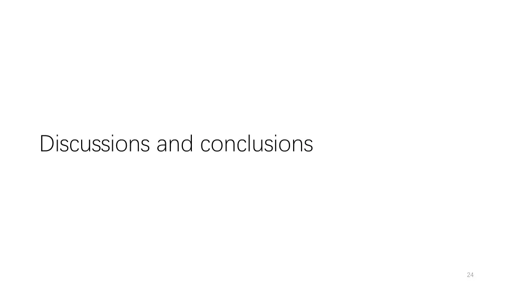 discussions and conclusions