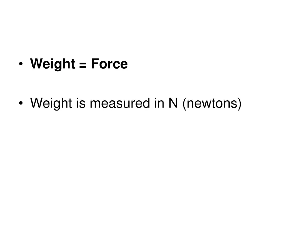 weight force