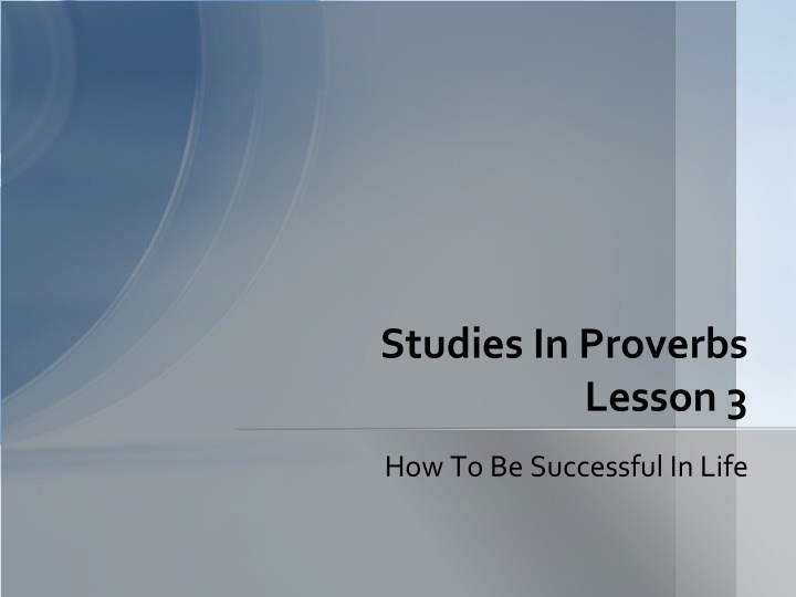 studies in proverbs