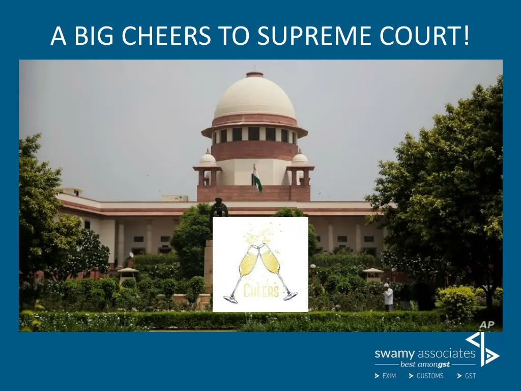 a big cheers to supreme court