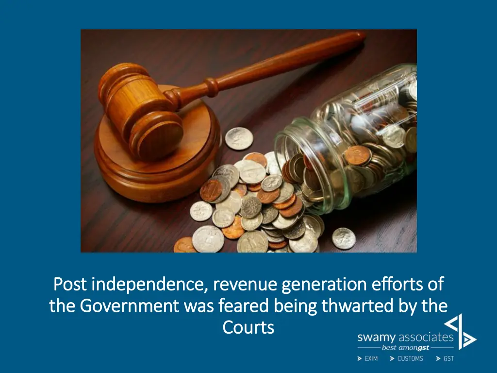post independence revenue generation efforts