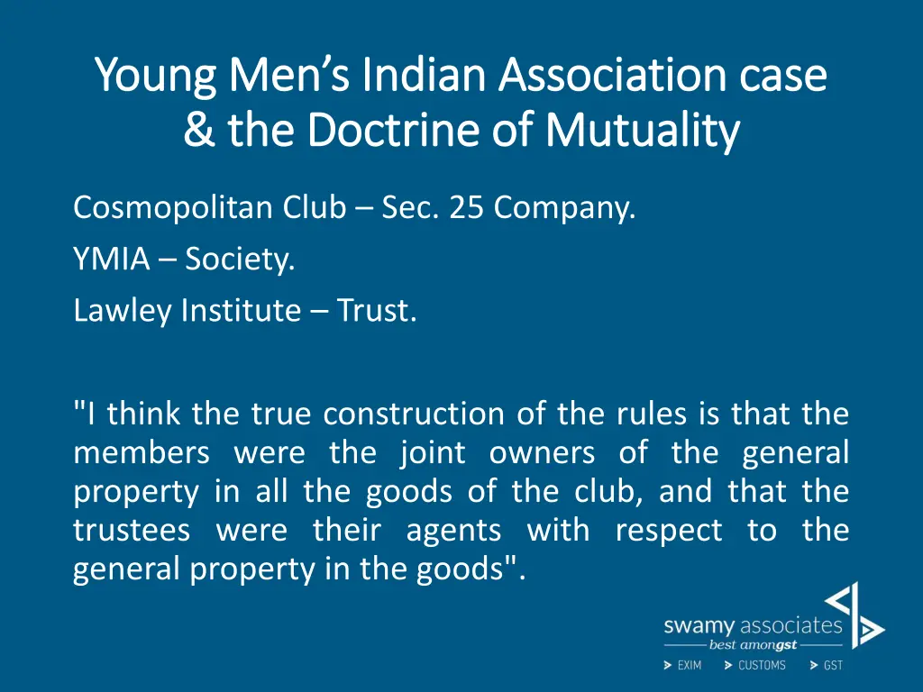 young men s indian association case young