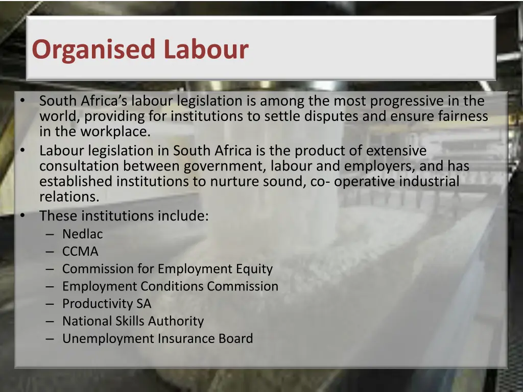 organised labour