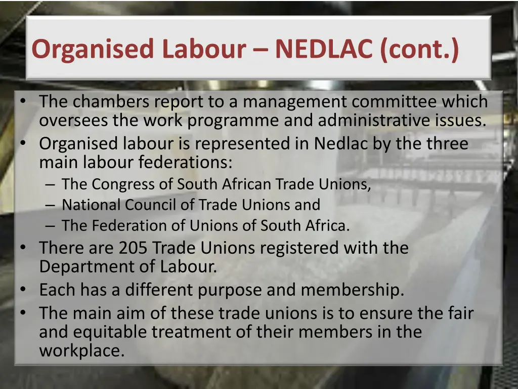 organised labour nedlac cont
