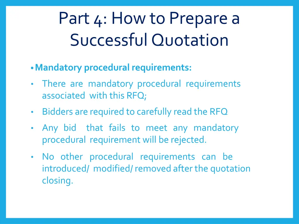 part 4 how to prepare a successful quotation