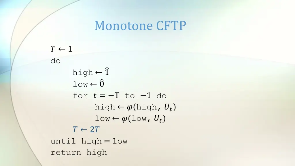 monotone cftp 1