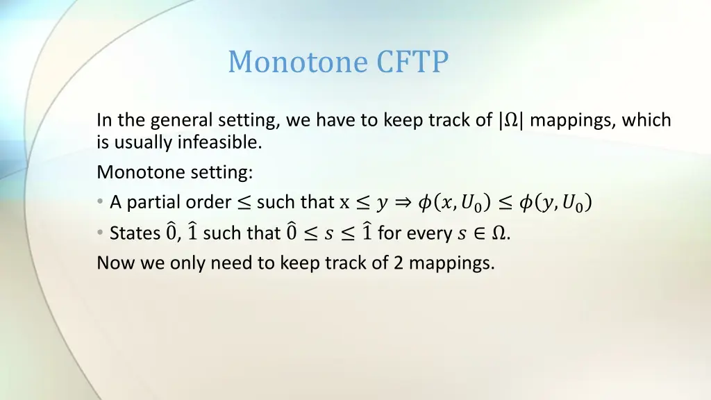 monotone cftp