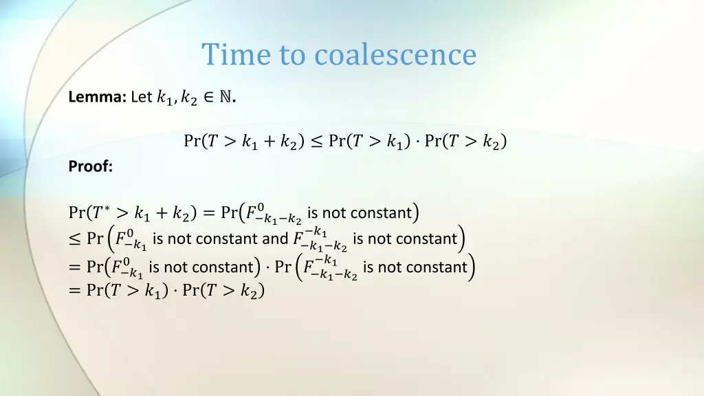 time to coalescence 2