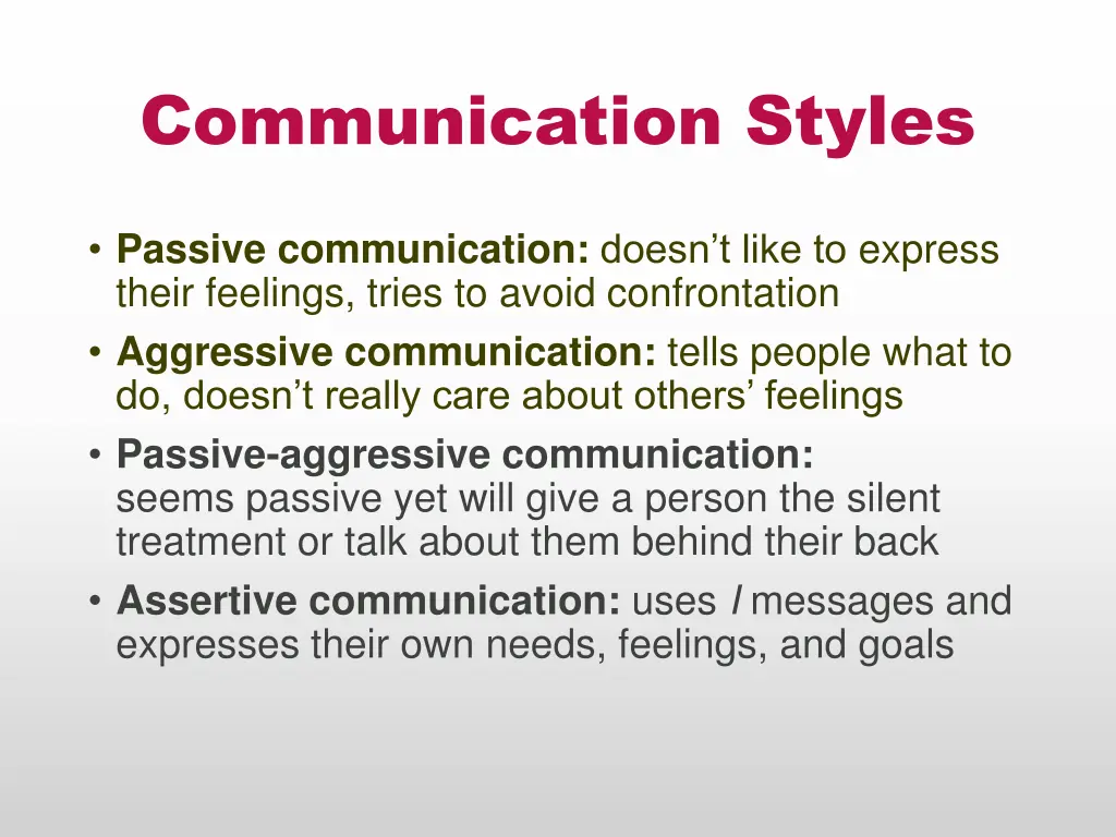communication styles