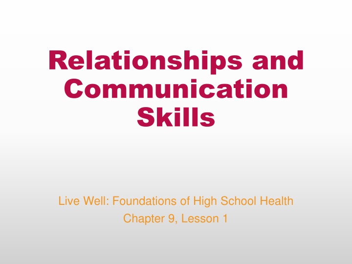 relationships and communication skills