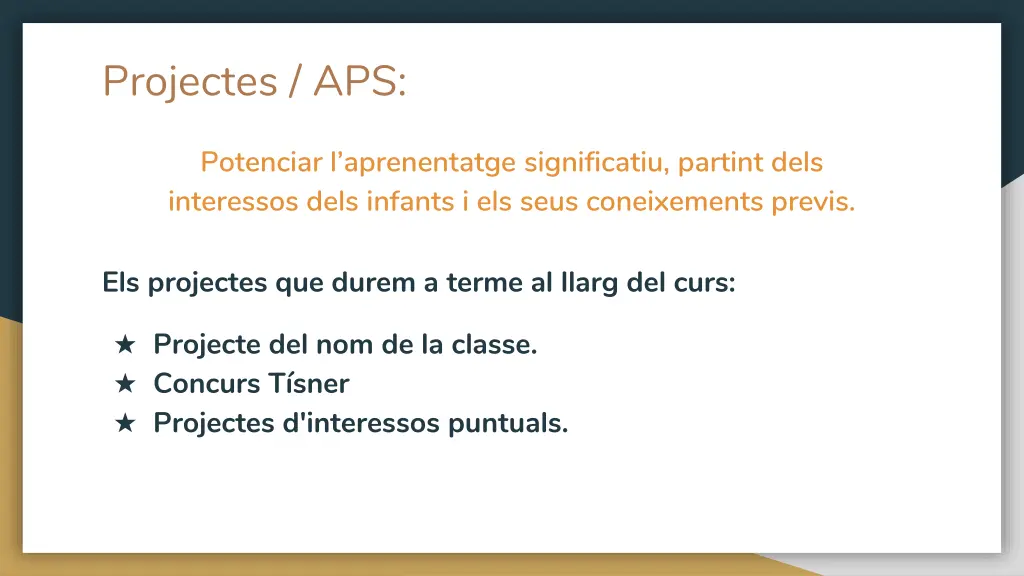projectes aps