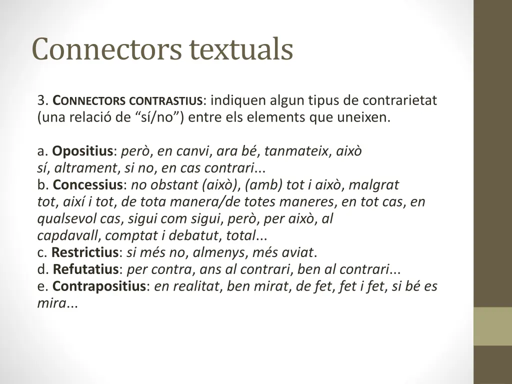 connectors textuals 1