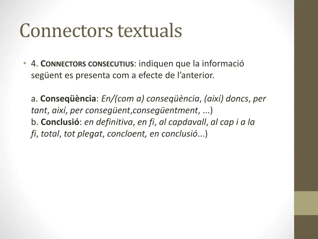 connectors textuals 2