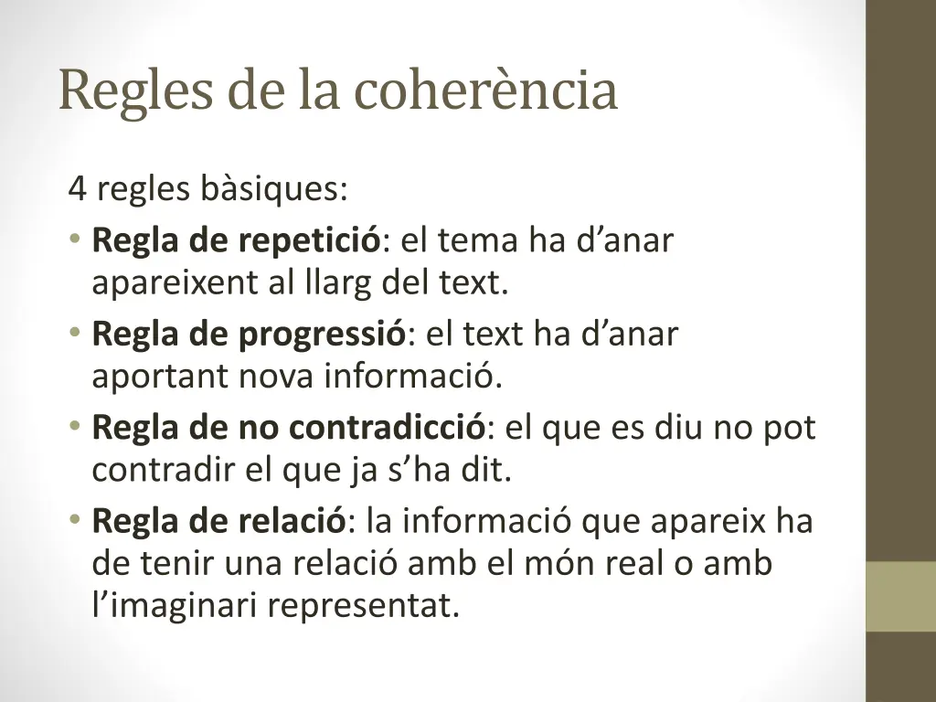 regles de la coher ncia