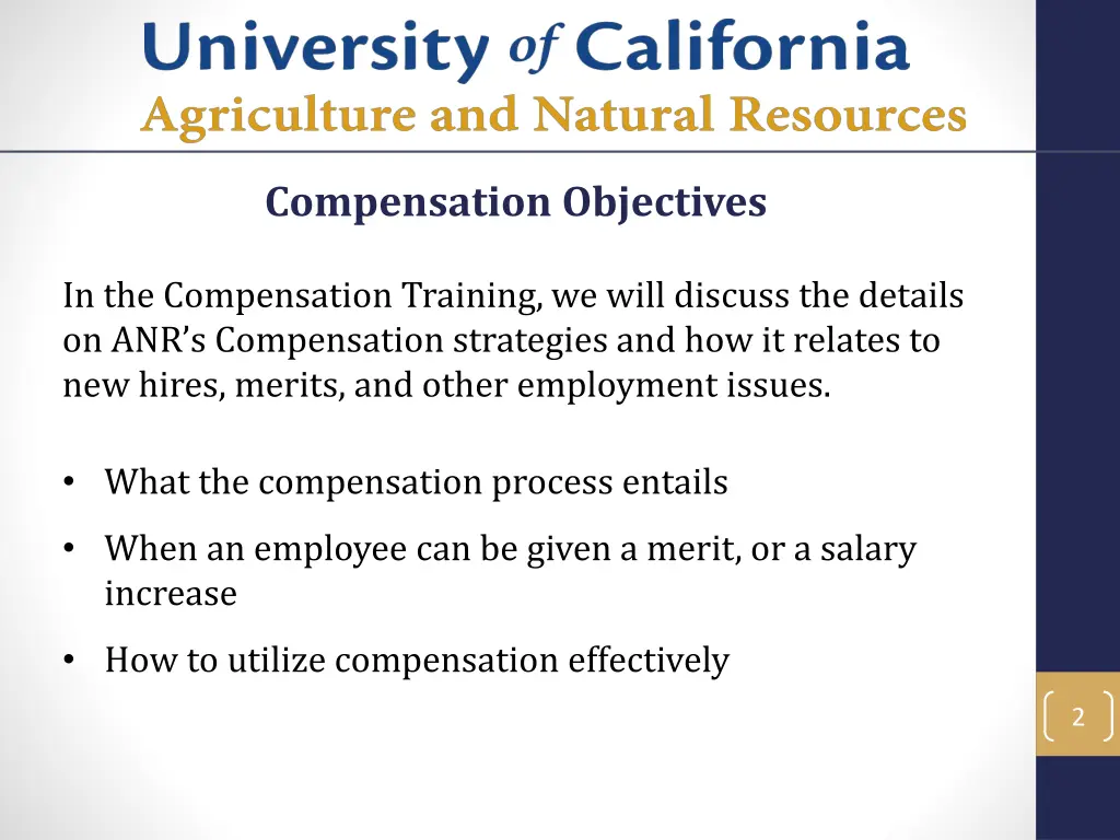 compensation objectives