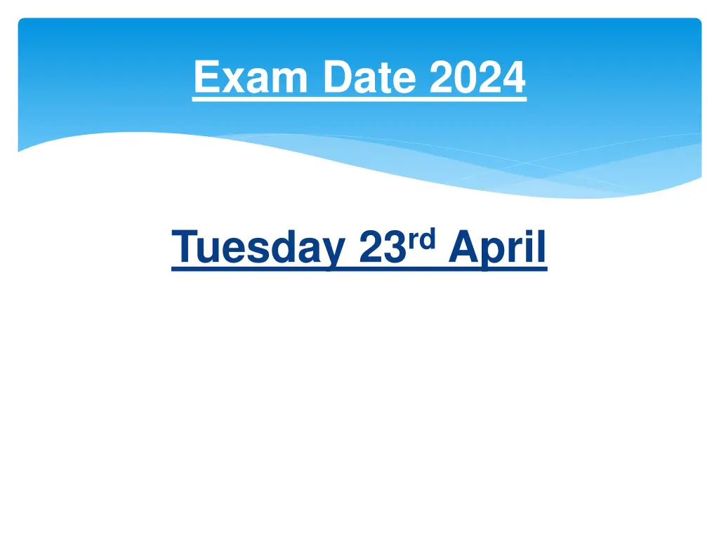 exam date 2024