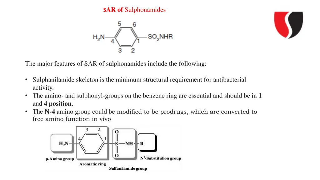 s ar of sulphonamides